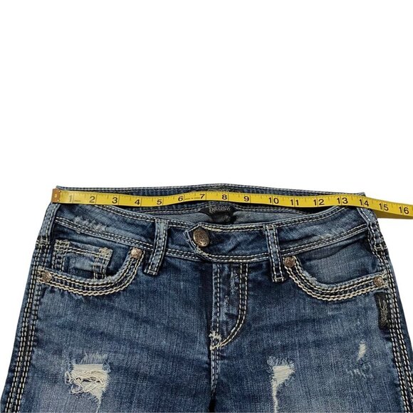 Silver Tuesday Straight Distressed Women's Jeans W28/L32.Good Preowned Condition - Picture 7 of 10